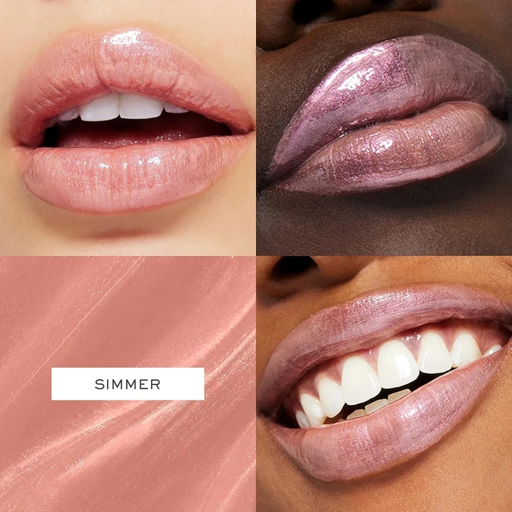 Lancôme Juicy Tubes Smoothie Simmer Nude Sparkle Plump Shine Lip Gloss .28oz - Picture 6 of 15